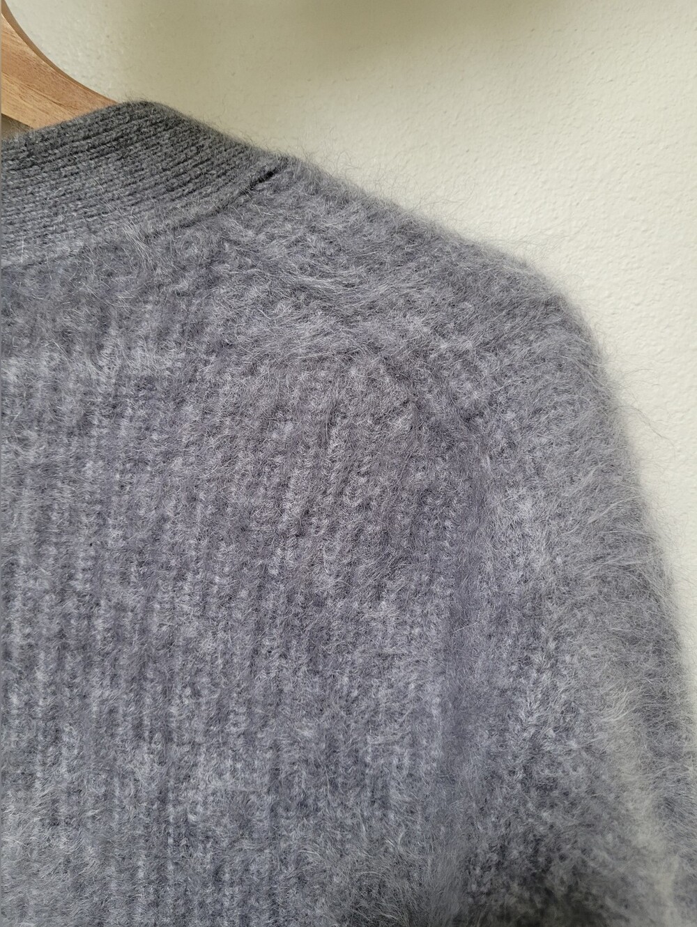 J. Crew 100% Brushed Cashmere Spring Street Oversized V-neck Cardigan, Gray - Picture 12 of 16
